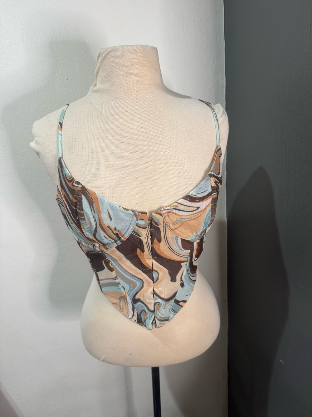 EDGE OF REASON BUSTIER BLUE SWIRL